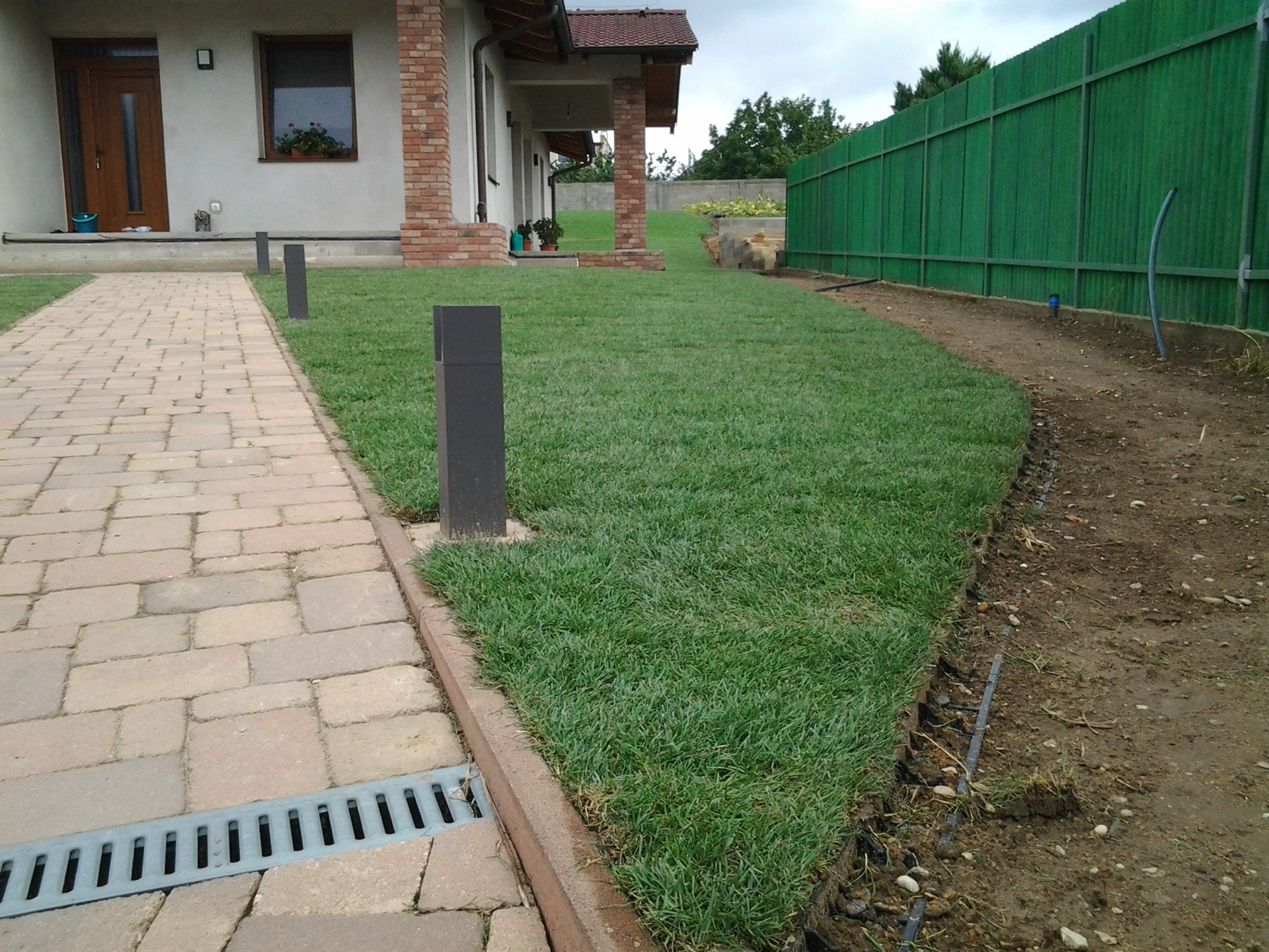 Výsadby rastlín, zavlažovací systém a položenie kobercového trávnika v záhrade pri RD Výsadby rastlín, zavlažovací systém a položenie kobercového trávnika v záhrade pri RD