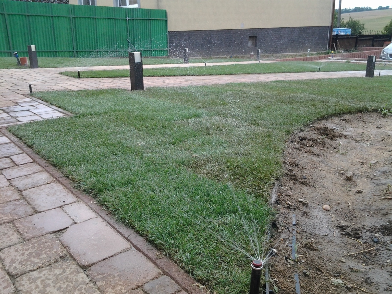 Výsadby rastlín, zavlažovací systém a položenie kobercového trávnika v záhrade pri RD Výsadby rastlín, zavlažovací systém a položenie kobercového trávnika v záhrade pri RD