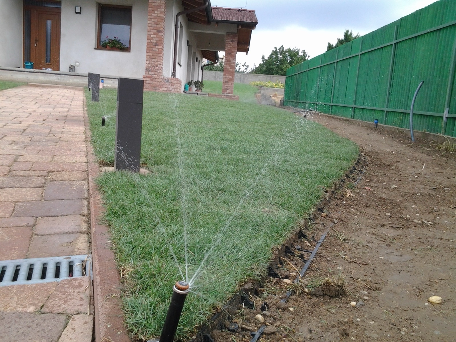Výsadby rastlín, zavlažovací systém a položenie kobercového trávnika v záhrade pri RD Výsadby rastlín, zavlažovací systém a položenie kobercového trávnika v záhrade pri RD